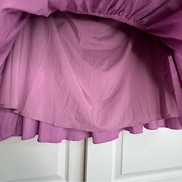 Anthro Corey Lynn Calter Balbina Strapless Mini Dress Ruffle Mauve Small New - Picture 9 of 15